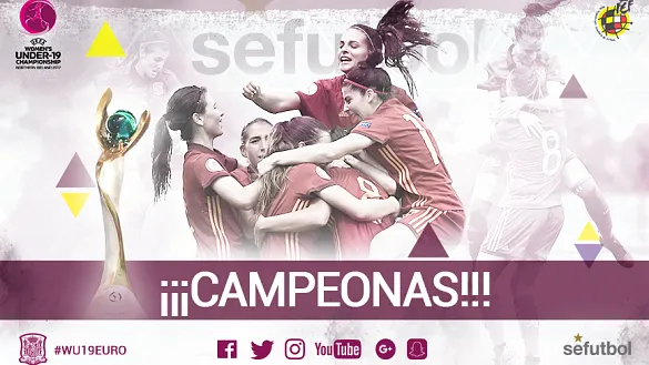 La Selección española Sub-19 femenina ha conquistado en Belfast el Campeonato de Europa