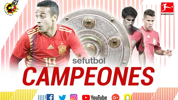 Thiago Alcántara, Javi Martínez y Juan Bernat conquistan la Bundesliga