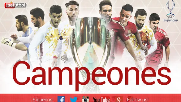 Los internacionales del Real Madrid CF se proclaman Supercampeones de Europa