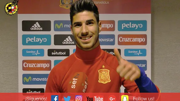 Marco Asensio durante la entrevista para SEFUTBOL