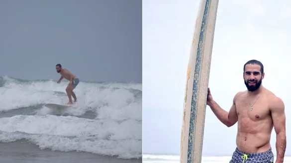 Carvajal surfea en sus vacaciones