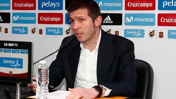 Albert Celades ofrece la convocatoria de la Selección Sub-21 en la Telefónica FlagShip Store de Madrid