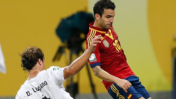 lesion-cesc fabregas-seleccion española de futbol-amistoso ecuador-guayaquil-esguince