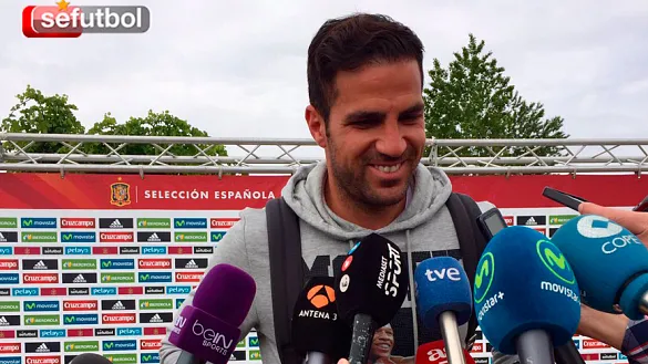 Cesc a su llegada a la Selección