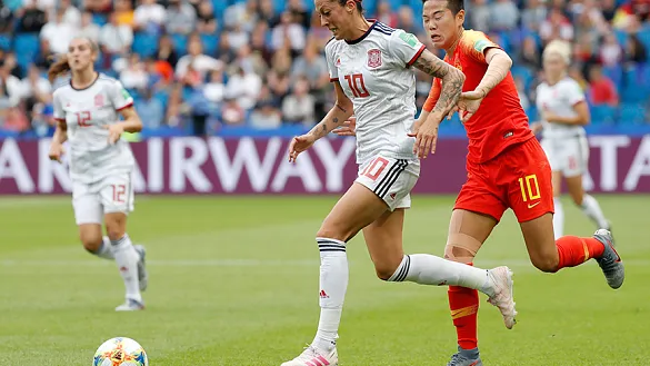 Momento del partido entre China y España jugado en El Havre