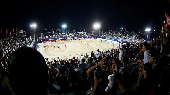 Vista panorámica de las instalaciones de Kite Beach, Dubái
