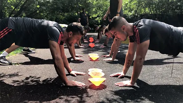 ¿Quien dice que los entrenamientos no son divertidos?