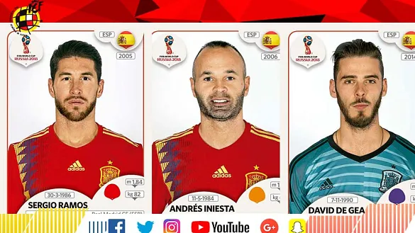 ¡Disfruta de los primeros cromos españoles Panini del Mundial de Rusia!