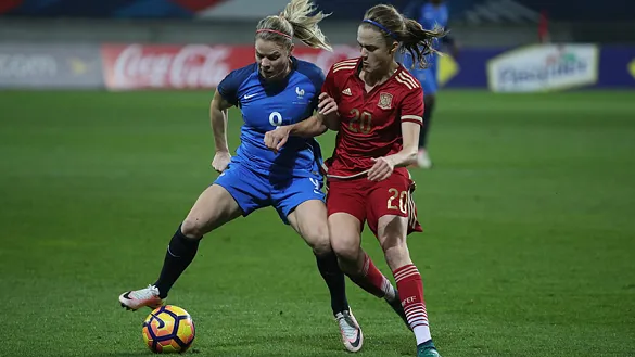 Momento del partido entre Francia y España disputado en Le Mans