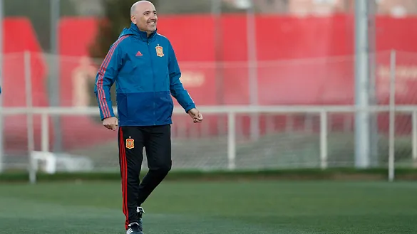 David Gordo en un entrenamiento de la selección