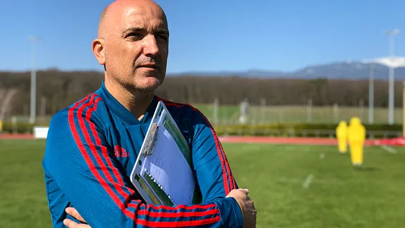 David Gordo en entrenamiento con España 