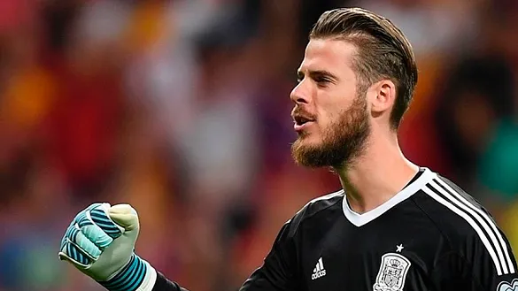 David de Gea durante un encuentro con la selección española 