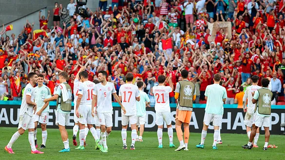 Los jugadores de la Selección al término de su partido contra Croacia