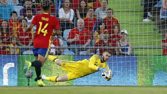 David de Gea durante el partido ante Georgia