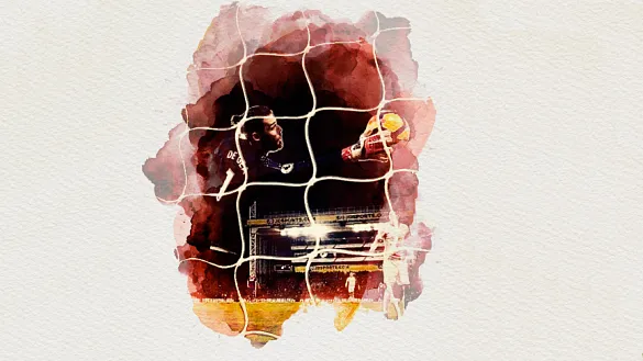 Recreación artística de la parada de David de Gea ante el Crystal Palace