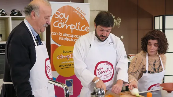 Vicente del Bosque durante la emisión de Degusta La Rioja del canal TVR