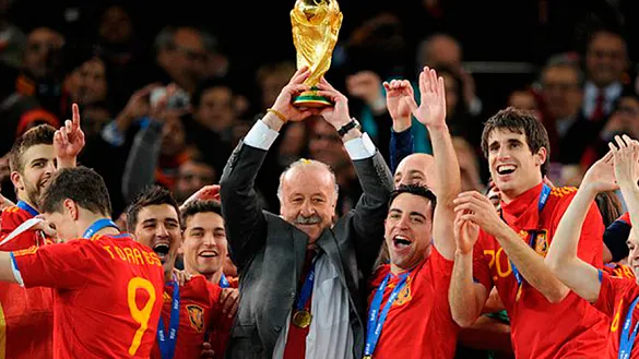 Del Bosque como campeón del mundo