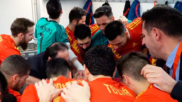 La Selección española de fútbol sala se juramenta antes de enfrentarse a Brasil