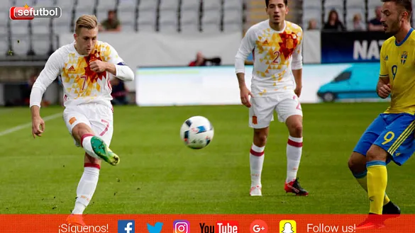 Gerard Deulofeu en el Suecia - España de Malmö