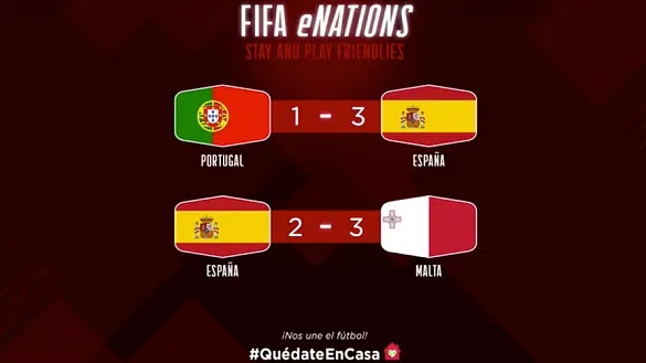 Resultados de los amistosos en la eNations Stay and Play