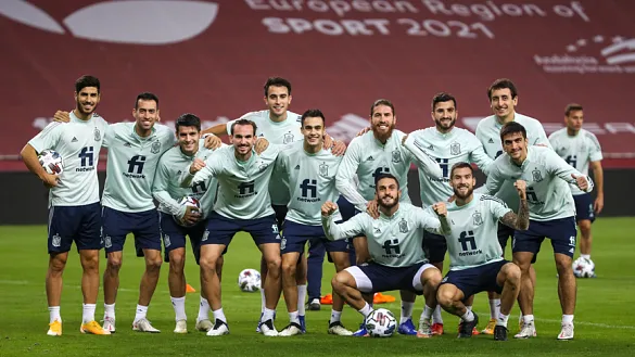 Entrenamiento de la Selección en La Cartuja