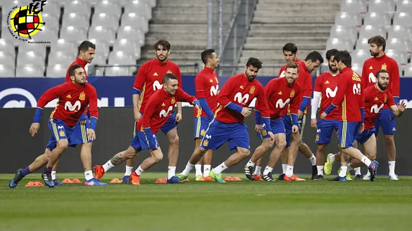 La Selección entrenó en el Stade de France