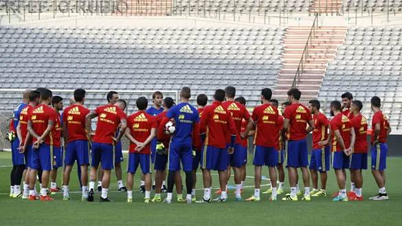 La Selección entrenó en el Estadio Rey Balduino antes de medirse a Bélgica 