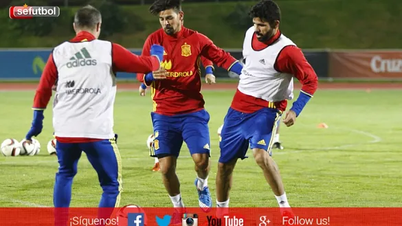 Nolito y Costa con la Selección española