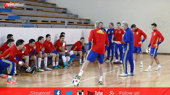 Último entrenamiento de la SeFutbol Sala antes del debut