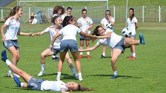 Entrenamiento de la selección española Sub-17