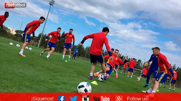 La Selección española entrena en Cartaya por segundo día