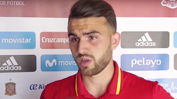 Borja Mayoral durante la entrevista concedida a SEFUTBOL en Las Rozas