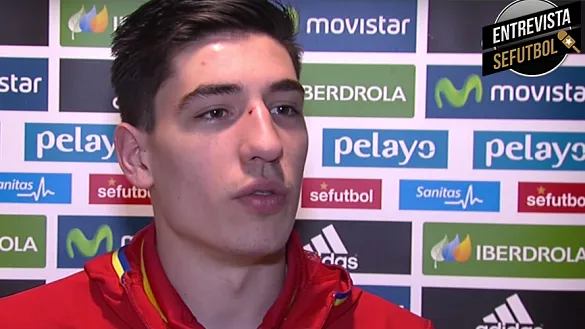 Héctor Bellerín durante la entrevista de SEFUTBOL en Burgos