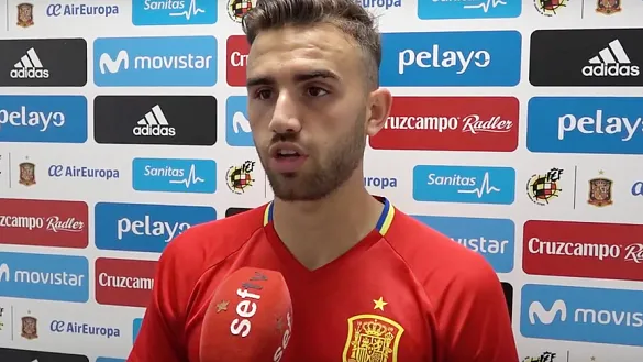 Borja mayoral durante la entrevista con SEFUTBOL en Toledo