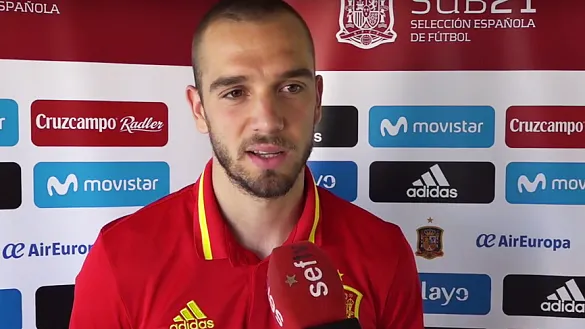 Pau López, durante la entrevista con SEFUTBOL en Las Rozas