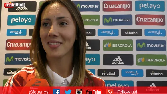 Virginia Torrecilla durante su entrevista para SEFUTBOL en Finlandia