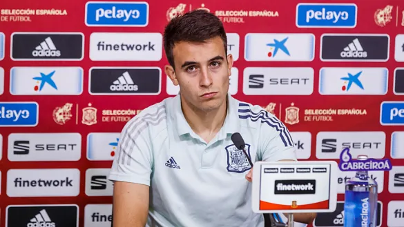 Eric García en rueda de prensa