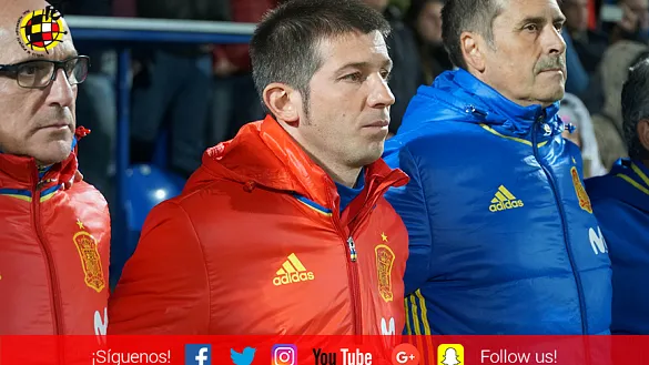 El Seleccionador nacional Sub-21, Albert Celades, antes del encuentro frente a Eslovaquia