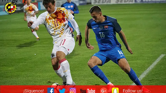 Mikel Oyarzabal durante el encuentro entre Eslovaquia y España