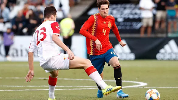 Momento del partido entre España y Montenegro jugado en Castellón