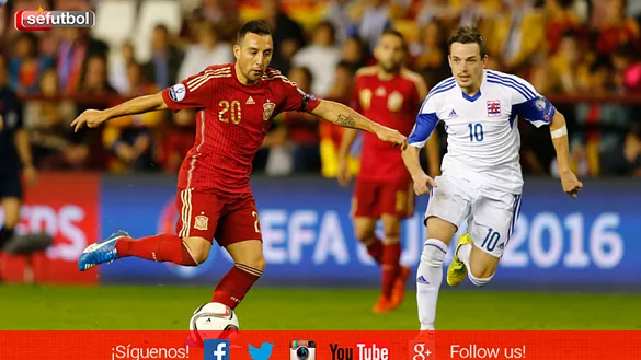 Santi Cazorla con la Selección