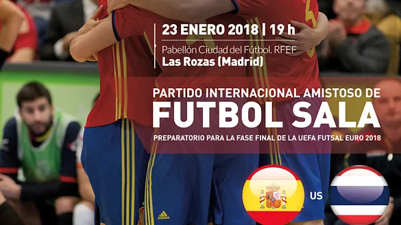 La selección española de fútbol sala recibe a Tailandia en la Ciudad del Fútbol