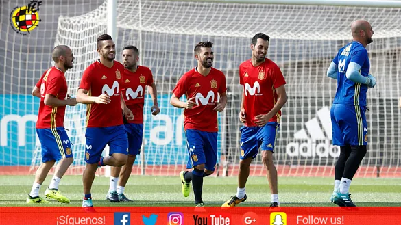 Entrenamiento de la Selección española 