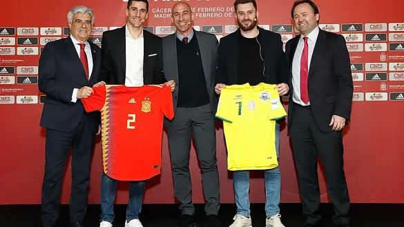Presentación del partido entre España y Brasil