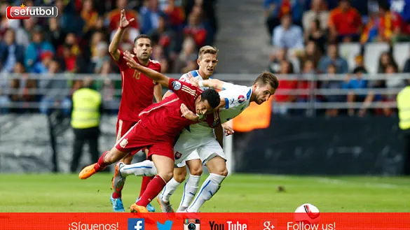 Pedro con la Selección española