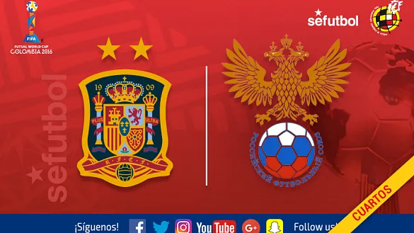 GOL y SEFUTBOL te taren el encuentro ante Rusia del Mundial de Fútbol Sala