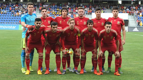 La Selección Española Sub-21 posa antes de su encuentro frente a Suecia en Tenerife