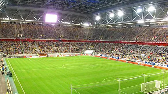 Parorámica del estadio de Düsseldorf (Alemania) 