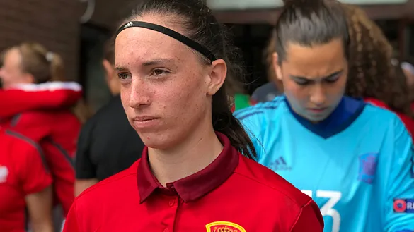 Eva Navarro, autora de dos goles ante Polonia