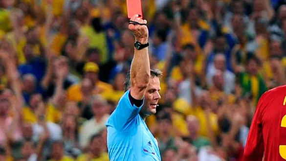 Última expulsión sufrida por la Selección Española de Fútbol